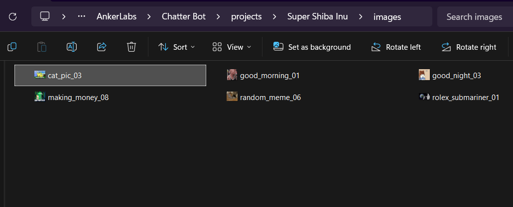 Correct Image Storage for Meme Events