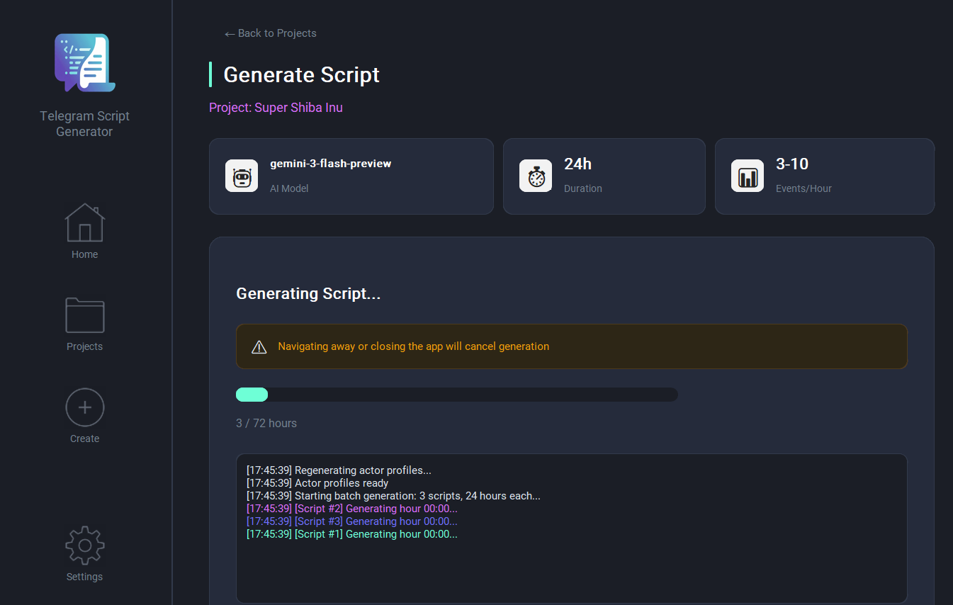 Generating AI scripts