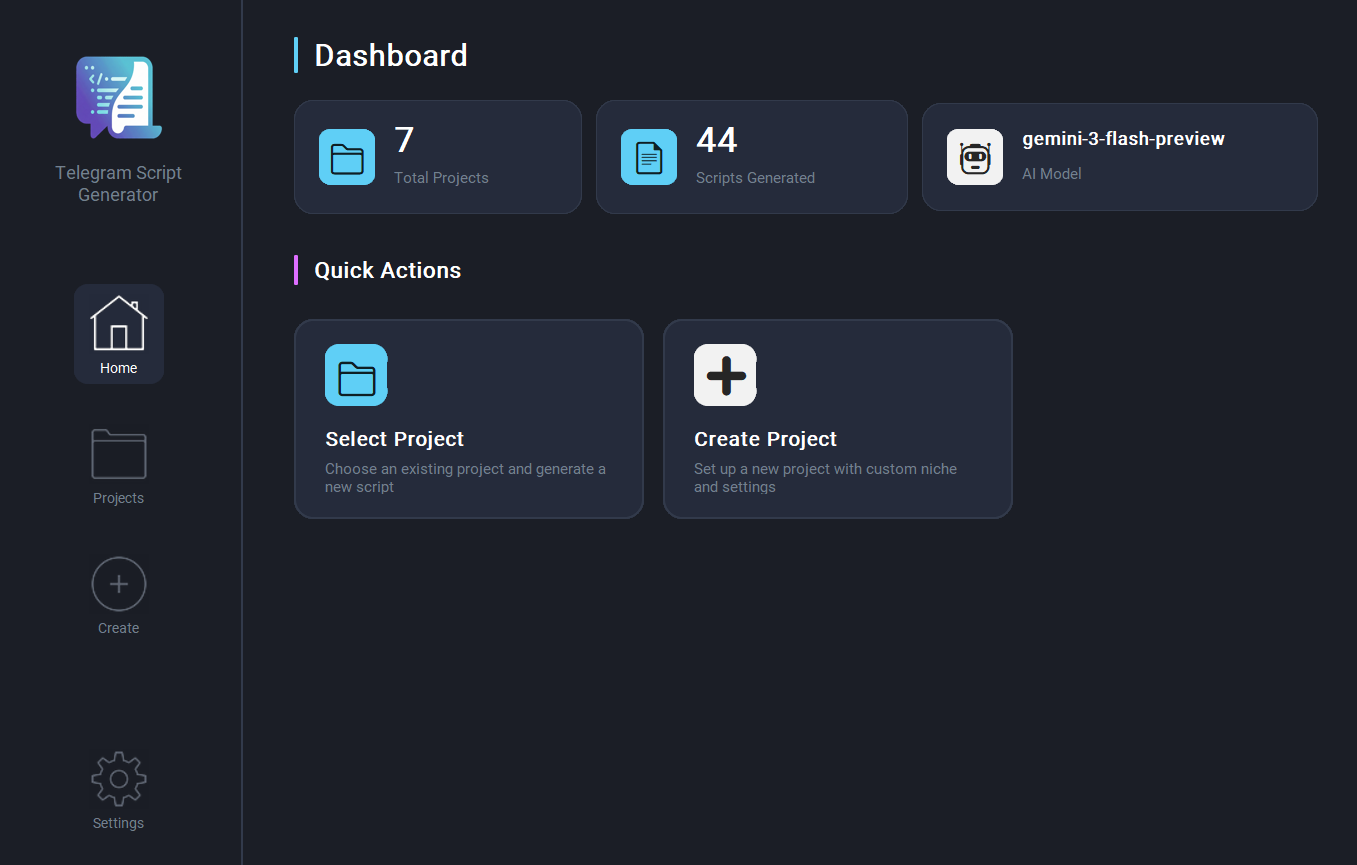 Script Generator Dashboard